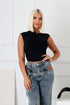 Rin Round Neck Asymmetrical Ruched Tank Top
